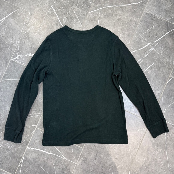 Goodfellow & Co Forest Green Long Sleeve Waffle Knit Henley Men’s Size M - Picture 3 of 5